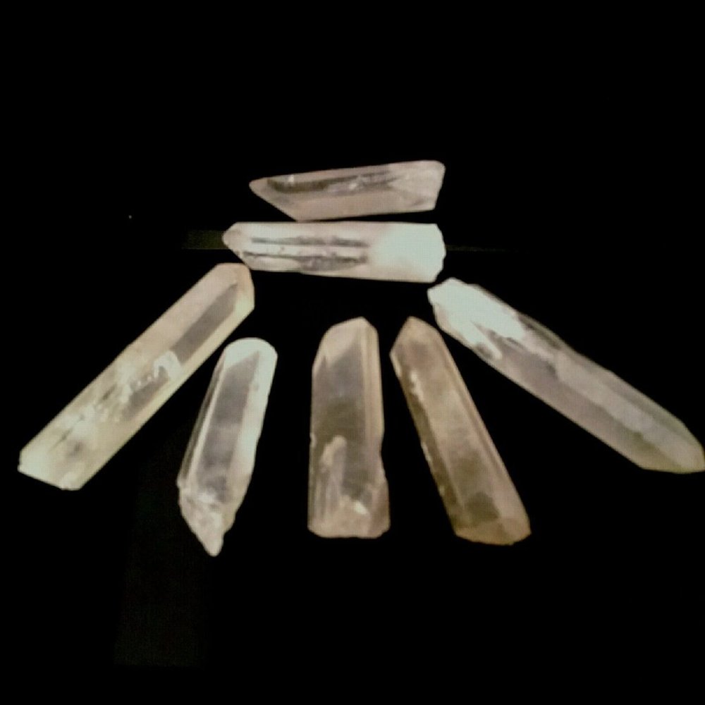 3 Natural Rough Quartz Crystal Points Large Raw Mineral Specimens Jewelry Crafts